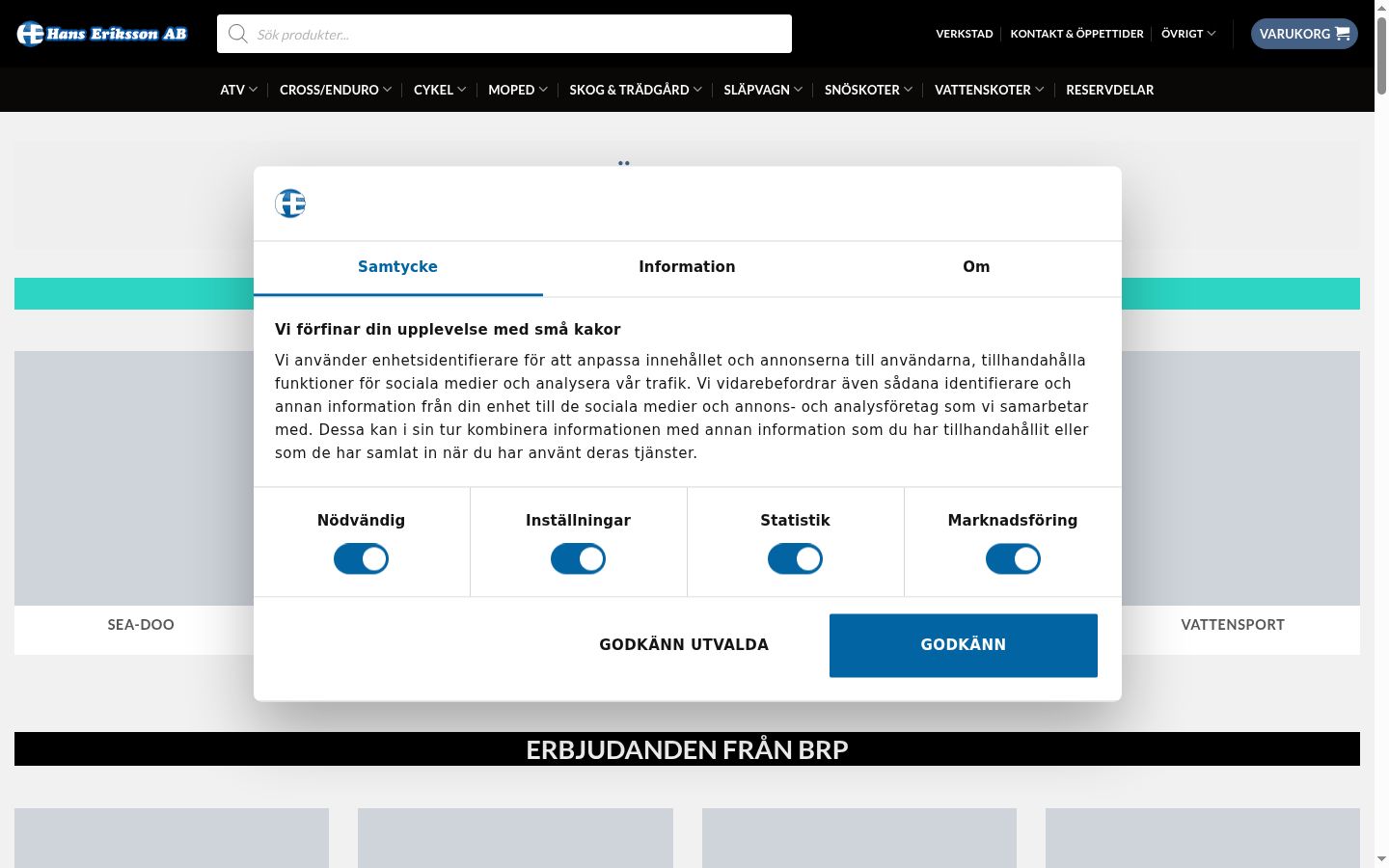 Ekraanipilt nõusolekubännerist, mida näidati enne mis tahes suhtlust