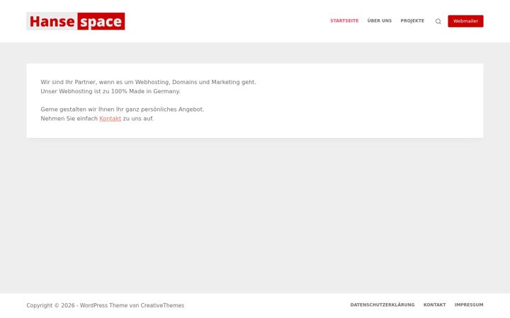 Screenshot of hansespace.de