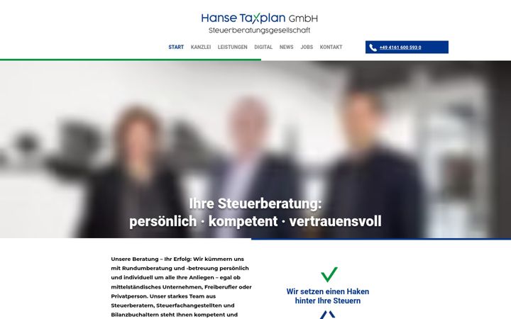 Screenshot of hansetaxplan.com