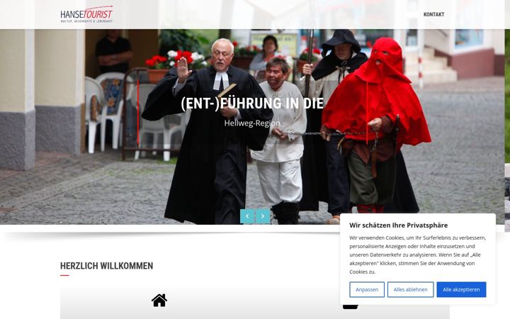 Screenshot of hansetourist.de