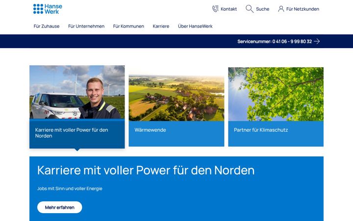 Screenshot of hansewerk.com