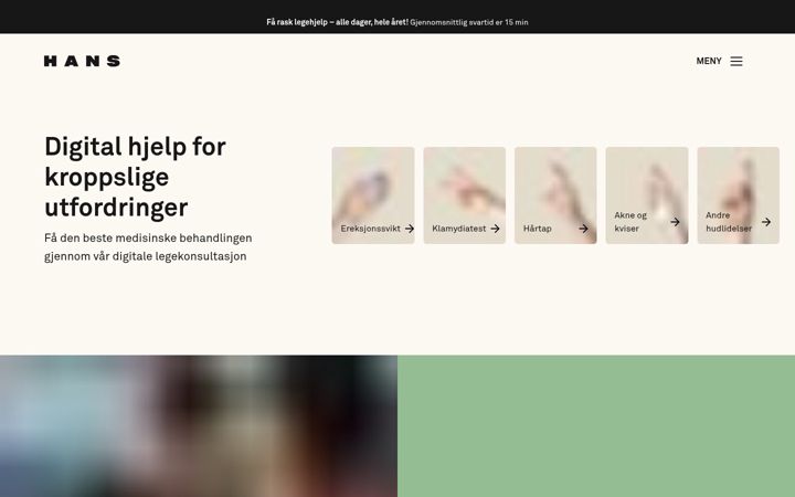 Screenshot of hanshelse.no