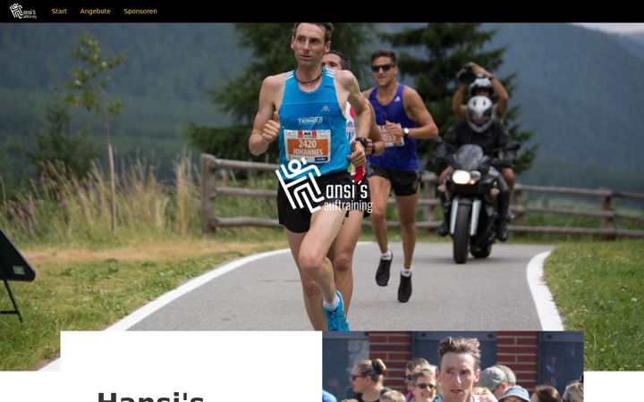 Screenshot of hansislauftraining.de