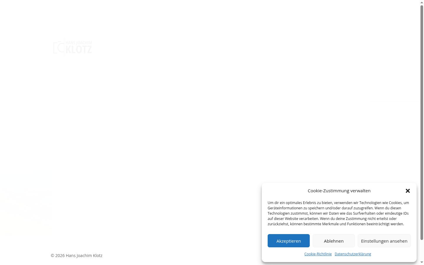 Captura de pantalla del banner de consentimiento mostrado antes de cualquier interacción