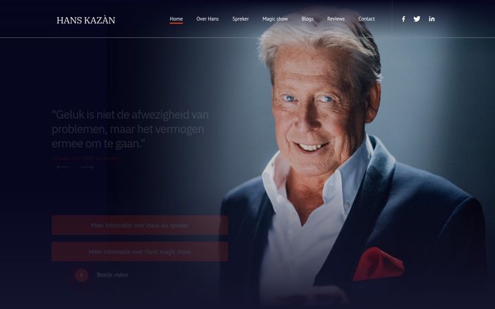 Screenshot of hanskazan.nl