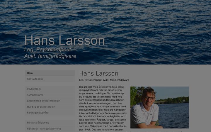Screenshot of hanslarsson.se
