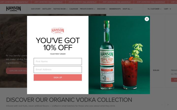 Screenshot of hansonofsonoma.com