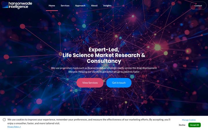 Screenshot of hansonwade-intelligence.com