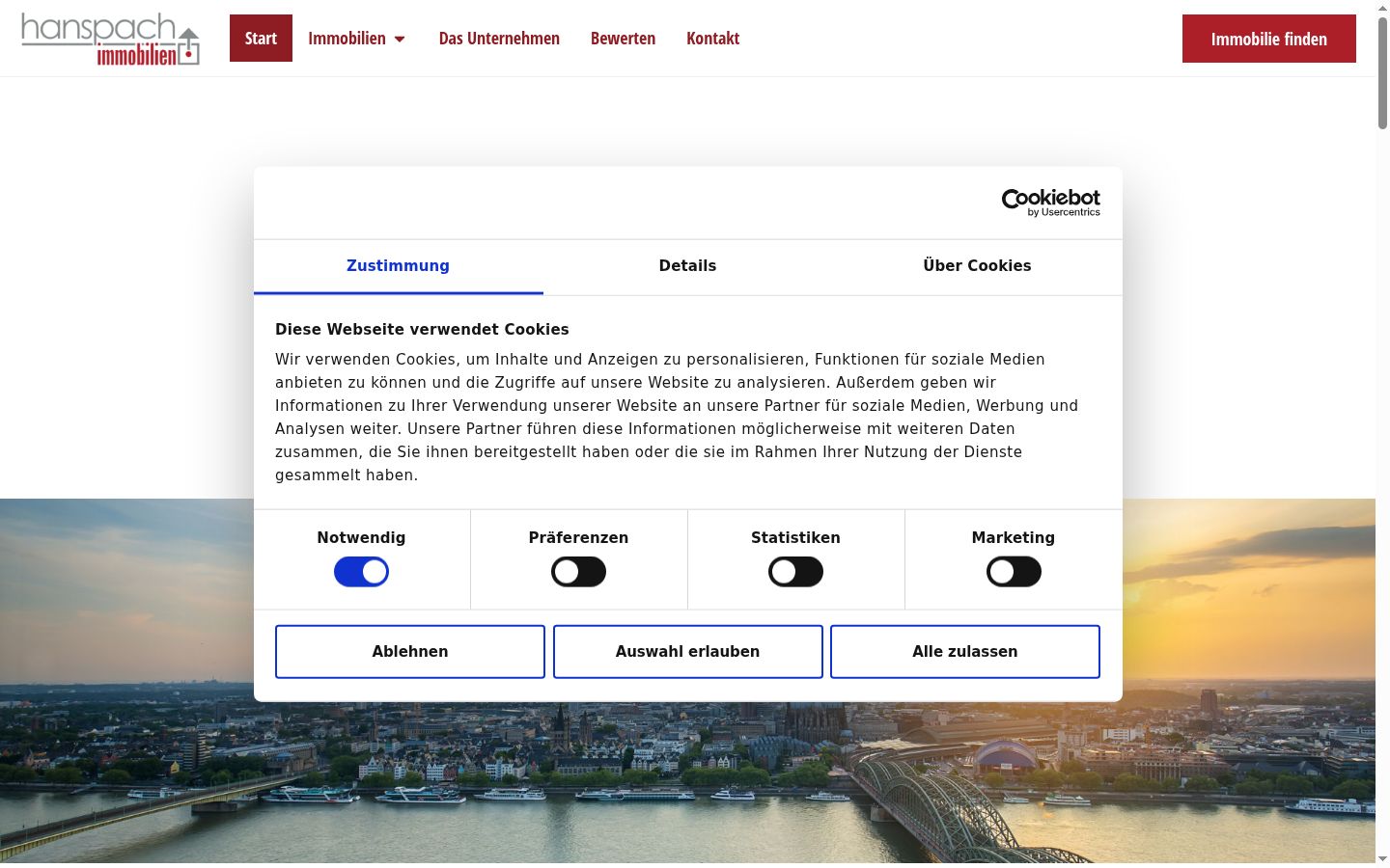 Zrzut ekranu banera zgody wyświetlanego przed jakąkolwiek interakcją