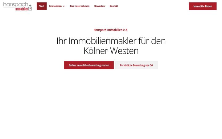 Screenshot of hanspachimmo.de