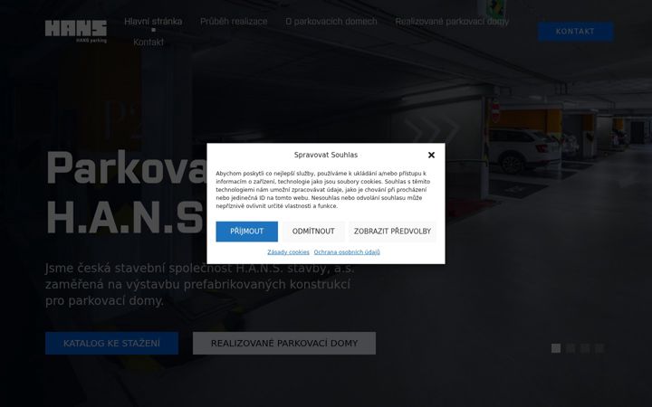 Screenshot of hansparking.cz