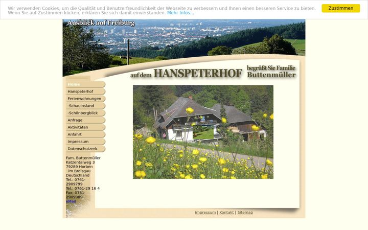 Screenshot of hanspeterhof.de