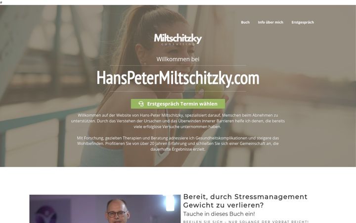Screenshot of hanspetermiltschitzky.com