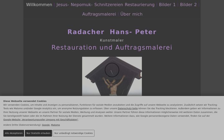 Screenshot of hanspeterradacher.at