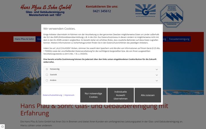Screenshot of hanspfau-sohn.de