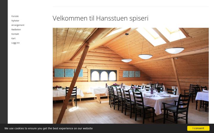 Screenshot of hansstuen.no