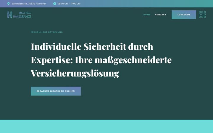 Screenshot of hansurance.de