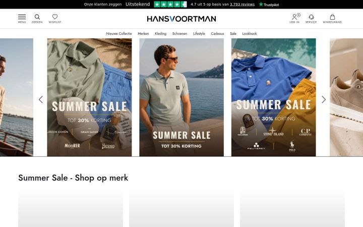 Screenshot von hansvoortman.nl