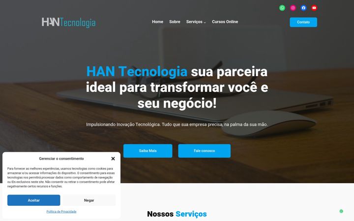 Screenshot of hantecnologia.com.br