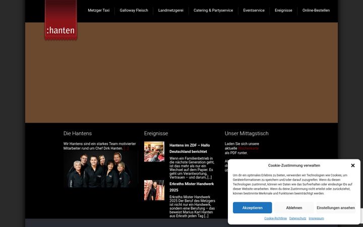 Screenshot of hanten-event.de