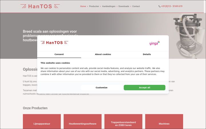 Zrzut ekranu hantos.nl