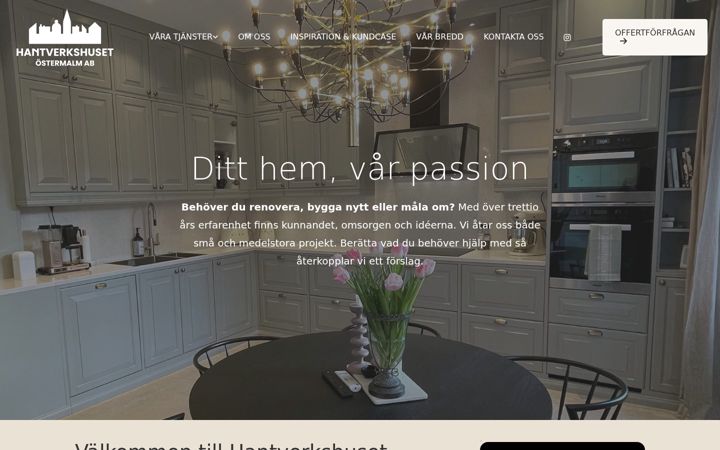 Screenshot of hantverkshuset.se