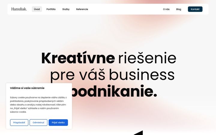 Screenshot of hanuliakdesign.eu