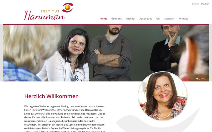 Screenshot of hanuman-institut.de