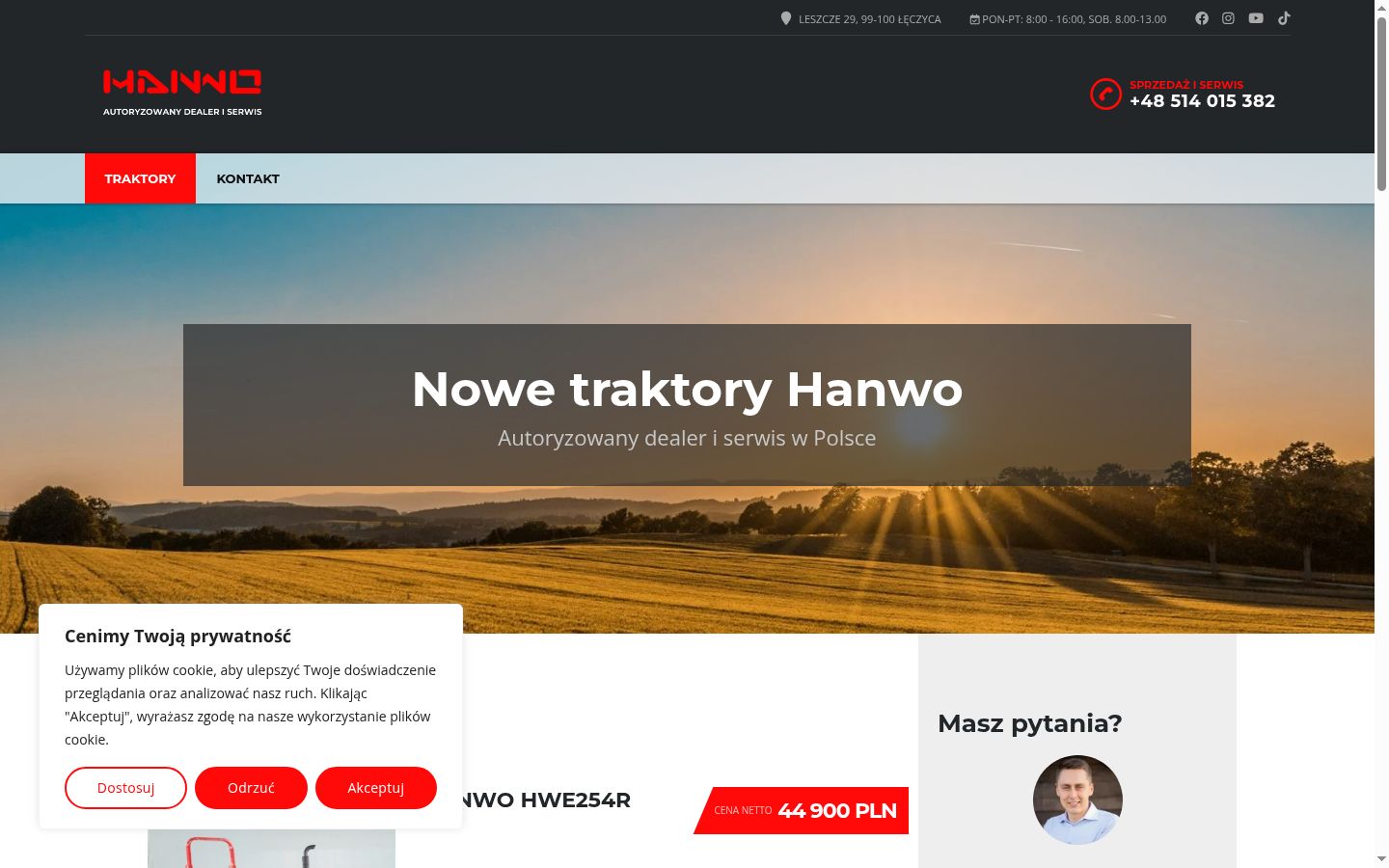 Snimka zaslona bannera za privolu prikazanog prije bilo kakve interakcije
