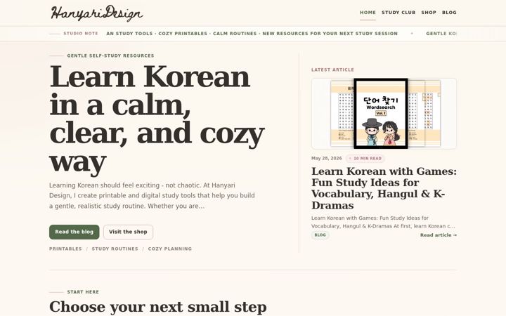 Screenshot of hanyaridesign.com