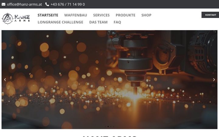 Screenshot of hanz-arms.at