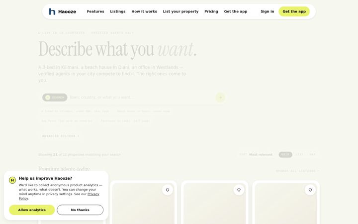 Screenshot of haooze.com
