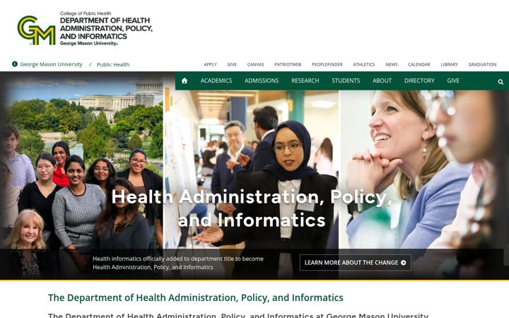 Screenshot of hap.gmu.edu