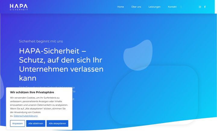 Screenshot of hapa-sicherheit.de