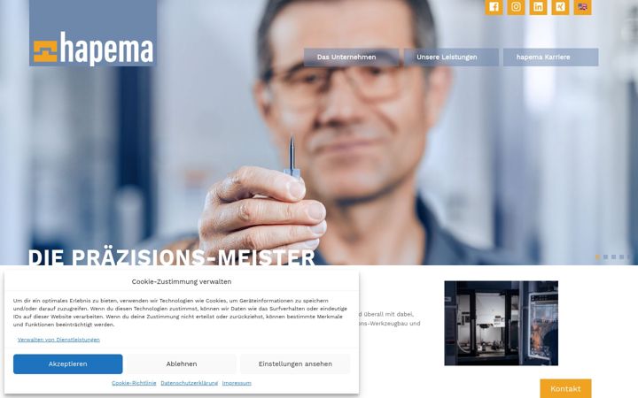 Ekrānuzņēmums no hapema-gmbh.de