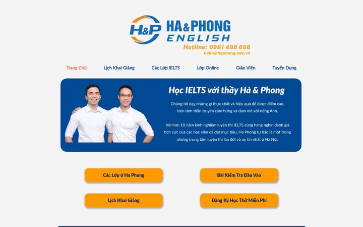 Screenshot of haphong.edu.vn