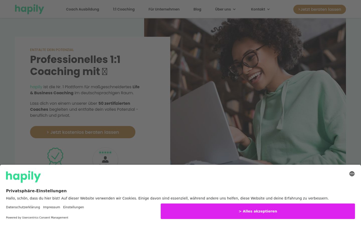 Captura de ecrã do banner de consentimento apresentado antes de qualquer interação