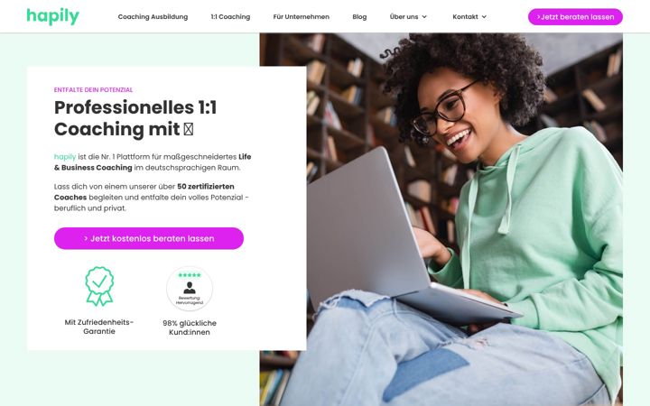 Screenshot of hapily.de