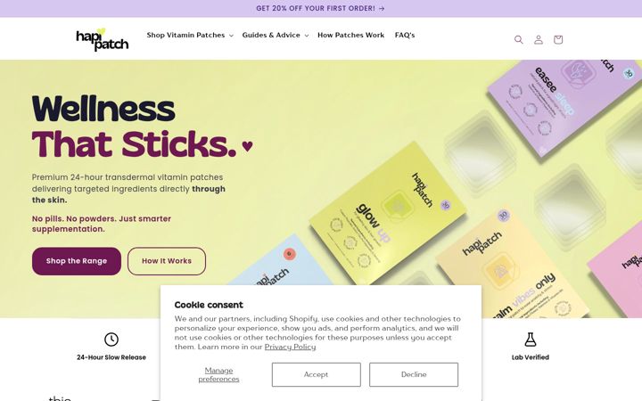 Screenshot of hapipatch.com