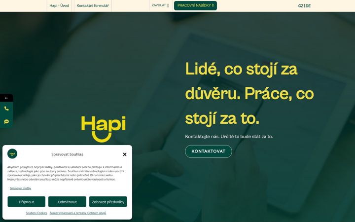 Screenshot of hapiteam.cz