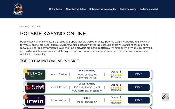 Screenshot of hapos.pl