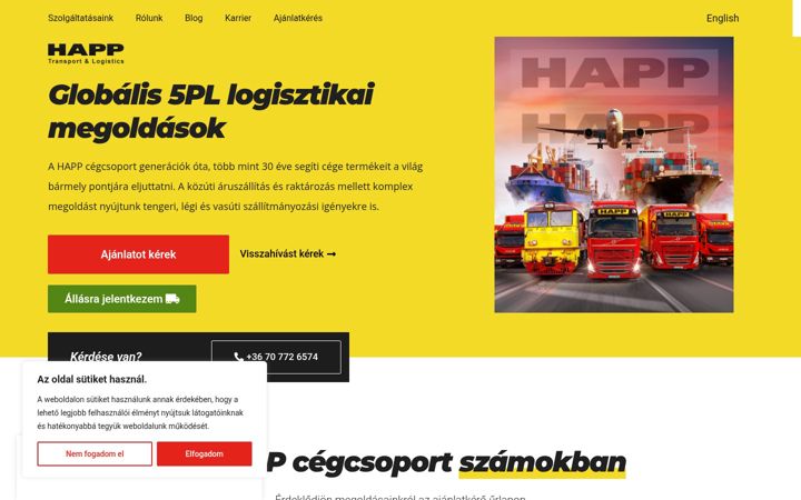 Screenshot of happ.eu