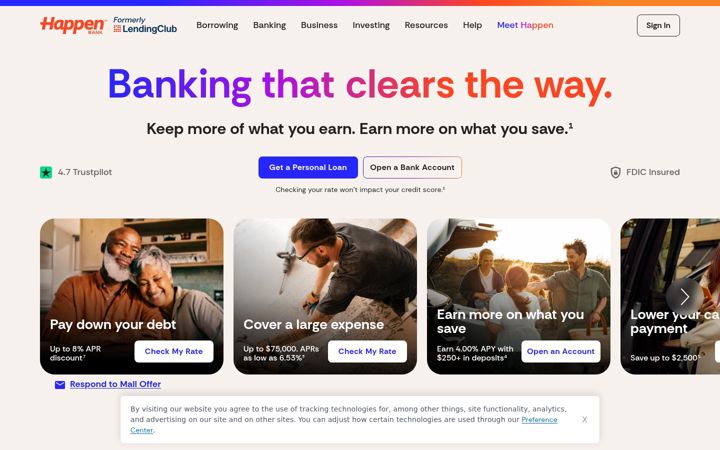 Screenshot of happen.com