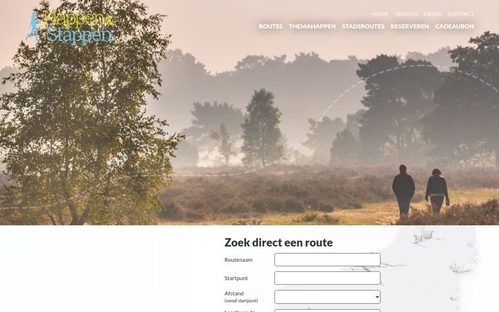 Screenshot of happenenstappen.nl