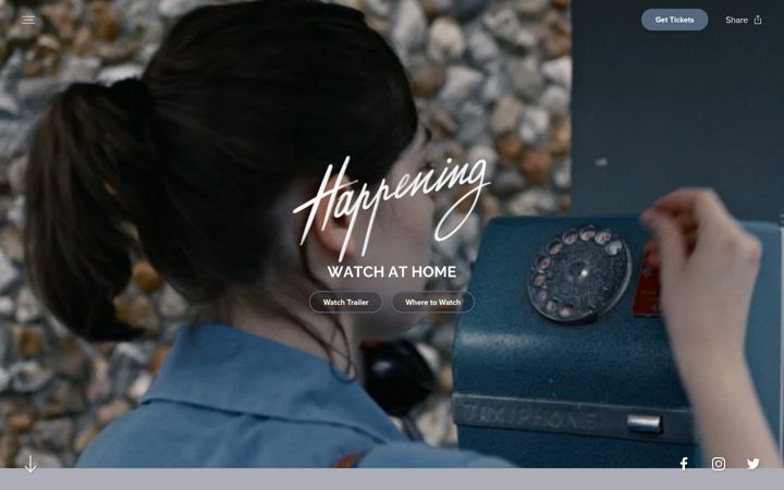 Screenshot of happeningmovie.com