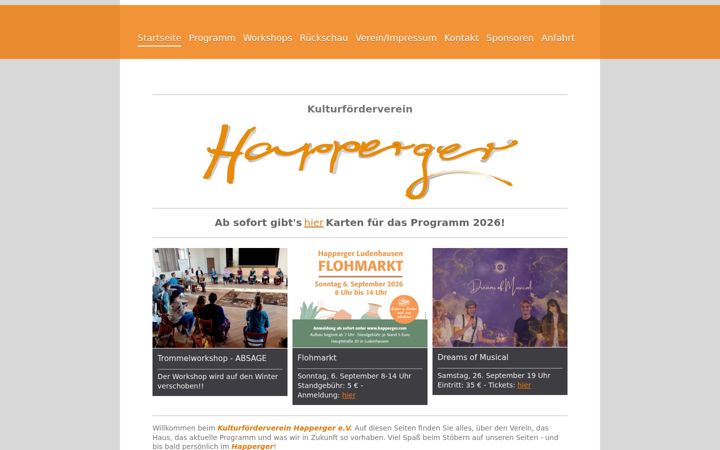 Screenshot of happerger.com