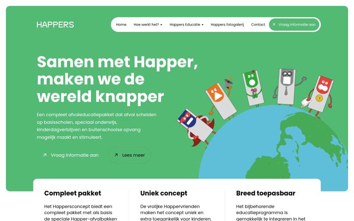 Screenshot of happers-afval.nl