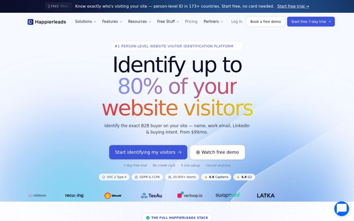 Screenshot of happierleads.com