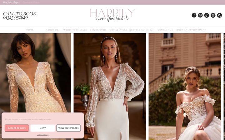 Screenshot of happilyeverafter-bridal.co.uk