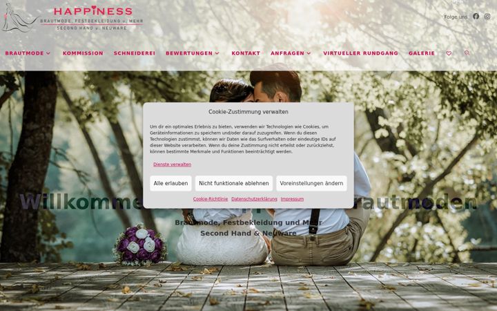 Screenshot of happiness-brautmoden.at